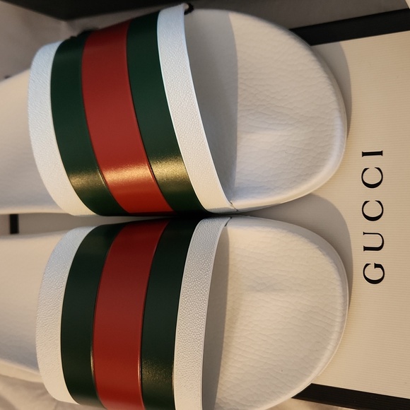 Auth NEW‼️ Gucci slides, Men's size 14 made in Italy, - Picture 3 of 11